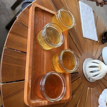 Solarc Brewing - Flight (in order top to bottom: Hef, rice lager, ipa, gruit) - Breweries Near Me - Los Angeles, California Solarc Brewing - Flight (in order top to bottom: Hef, rice lager, ipa, gruit) - Breweries Near Me - Los Angeles, California