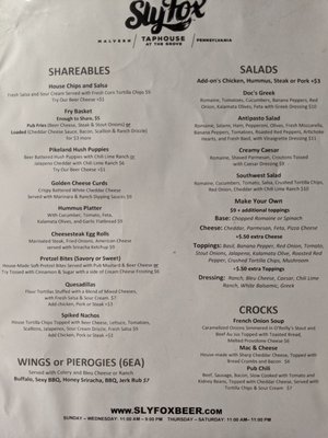 Menu photo 7 Sly Fox Taphouse at The Grove Malvern, PA Menu photo 7 Sly Fox Taphouse at The Grove Malvern, PA