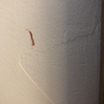 Clarion Hotel - Blood on the wall - gross - Hotels Near Me - Concord, California