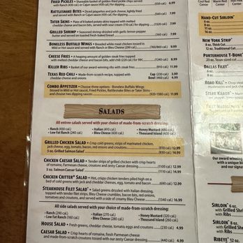 Texas Roadhouse - Menu 3/2024 - American Near Me - San Antonio, Texas