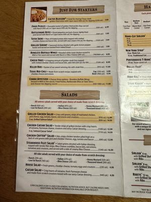 Menu photo 4 Texas Roadhouse San Antonio, TX