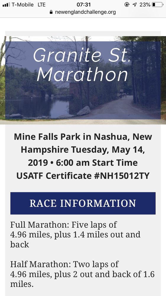 Granite State Marathon Logo