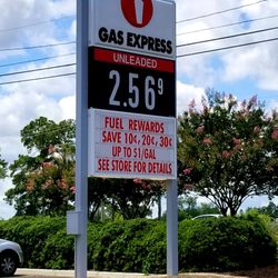 Ingles Supermarket - INGLES GAS EXPRESS signage in Thomaston, Georgia.