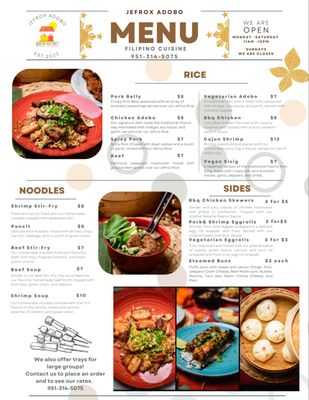 Menu photo 5 Jefrox Adobo Riverside, CA