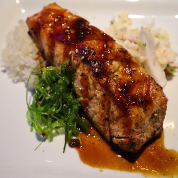 Sharks Underwater Grill - Miso Glazed Salmon @tiffhuangry - New American Near Me - Orlando, Florida Sharks Underwater Grill - Miso Glazed Salmon @tiffhuangry - New American Near Me - Orlando, Florida