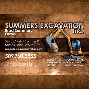 Summers Excavation - Excavation Services Near Me - Moses Lake, Washington Summers Excavation - Excavation Services Near Me - Moses Lake, Washington