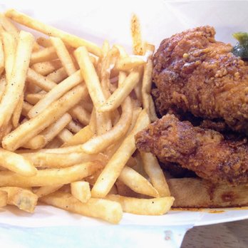 Eugene's Hot Chicken - Chicken tenders (hot) and French fries - Food Trucks Near Me - Birmingham, Alabama Eugene's Hot Chicken - Chicken tenders (hot) and French fries - Food Trucks Near Me - Birmingham, Alabama