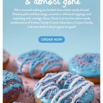 Duck Donuts - Seasonal Cotton Candy themed donuts! - Donuts Near Me - Irvine, California Duck Donuts - Seasonal Cotton Candy themed donuts! - Donuts Near Me - Irvine, California