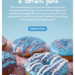 Duck Donuts - Seasonal Cotton Candy themed donuts!