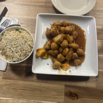 Cyclo - Orange chicken with fried rice - Vietnamese Near Me - Strongsville, Ohio Cyclo - Orange chicken with fried rice - Vietnamese Near Me - Strongsville, Ohio