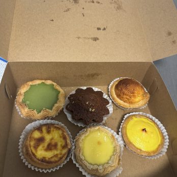 The Beat - Egg Tart Sampler Box (Matcha, Honey Cake, Coconut, Portuguese, Hong Kong, Lava Cheese) - Bakeries Near Me - Falls Church, Virginia The Beat - Egg Tart Sampler Box (Matcha, Honey Cake, Coconut, Portuguese, Hong Kong, Lava Cheese) - Bakeries Near Me - Falls Church, Virginia