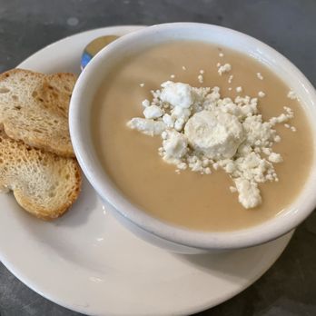 The Dove's Nest - Roasted cauliflower soup with goat cheese - New American Near Me - Waxahachie, Texas