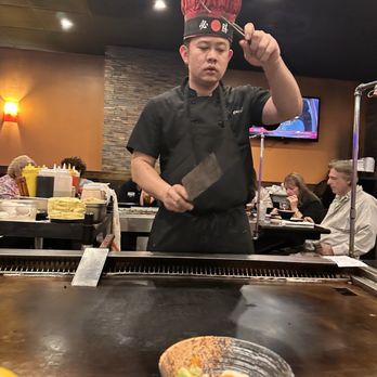 Sakura - Chef does his act - Japanese Near Me - Lady Lake, Florida Sakura - Chef does his act - Japanese Near Me - Lady Lake, Florida