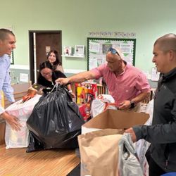 Just 4 Kids Preschool of Temecula - A huge thank you to the Riverside County Sheriff's Department recruits for their generous Toys for Tots donation!