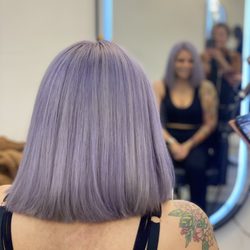 Bella on villa salon - Lavender hair colored by Lily