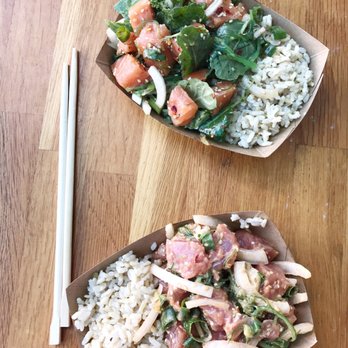 Poke-Poke - Spicy OG and Aloha with salmon - Hawaiian Near Me - Austin, Texas Poke-Poke - Spicy OG and Aloha with salmon - Hawaiian Near Me - Austin, Texas