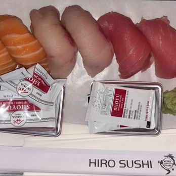 Sawmill Market - My three nigiris from Hiro Sushi - Food Court Near Me - Albuquerque, New Mexico