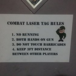 Do not break the laser tag rules or ou will be sold as  paintball  target slaves.