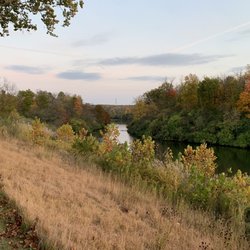 Kickapoo State Park - The lower campground has views of the river. This is near camper parking spot #90.