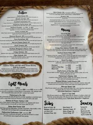 Menu photo 8 Fisherman's Wharf Lyttelton, CAN
