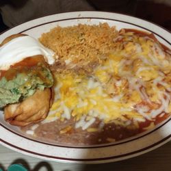 Mazatlan Mexican Restaurant - Combo plate, chimichanga & tamale