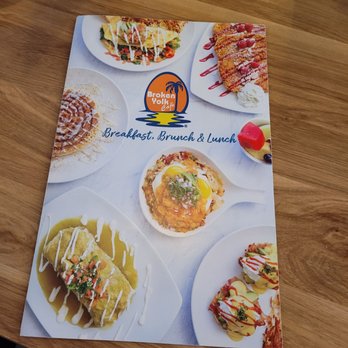Broken Yolk Cafe - Colorful front of menu - Breakfast & Brunch Near Me - Costa Mesa, California Broken Yolk Cafe - Colorful front of menu - Breakfast & Brunch Near Me - Costa Mesa, California