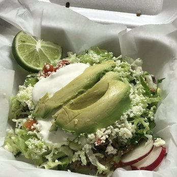 Taqueria El Molcajete - Carne Asada tostada with the works super flavorful and delish - Food Trucks Near Me - Boca Raton, Florida Taqueria El Molcajete - Carne Asada tostada with the works super flavorful and delish - Food Trucks Near Me - Boca Raton, Florida