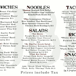 Jonny Boston's International - Our menu.