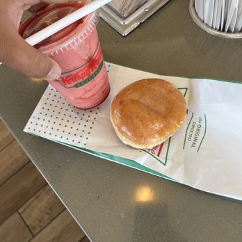 Krispy Kreme - Raspberry glazed donut Strawberry chiller - Donuts Near Me - Gardena, California