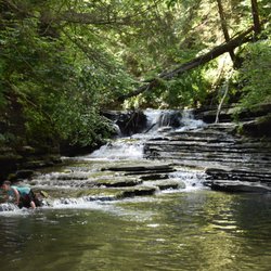 Sugar Creek Glen Campground - a random mini-falls in Sugar Creek