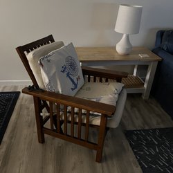 Pier Point South Condominium - Wood chair with flat cushions #2