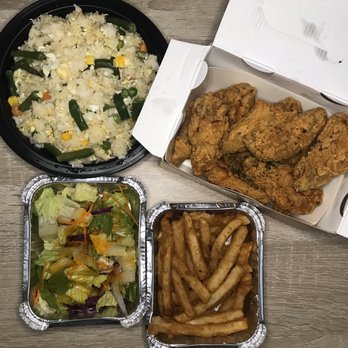 Pelicana Chicken - Fried Rice + House Salad Half French Fried w French Fries with Truffle Oil Crispy wings - Chicken Shop Near Me - Brooklyn, New York Pelicana Chicken - Fried Rice + House Salad Half French Fried w French Fries with Truffle Oil Crispy wings - Chicken Shop Near Me - Brooklyn, New York