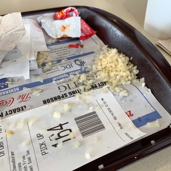 McDonald's - Ordered a double cheeseburger with ONLY onions, NOT EXTRA onions. Here's what i had to remove to make it right. Pathetic! - Burgers Near Me - Rockmart, Georgia McDonald's - Ordered a double cheeseburger with ONLY onions, NOT EXTRA onions. Here's what i had to remove to make it right. Pathetic! - Burgers Near Me - Rockmart, Georgia