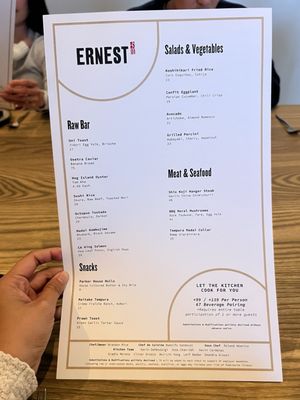 Menu photo 1 Ernest San Francisco, CA Menu photo 1 Ernest San Francisco, CA