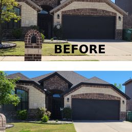 Trim painted from "builder" gray to a beautiful black color. Trim painted from "builder" gray to a beautiful black color.