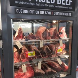Dry aged beef section. First I saw in any Giant. Dry aged beef section. First I saw in any Giant.