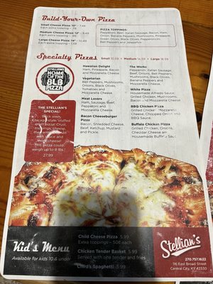 Menu photo 6 Stellian's Central City, KY