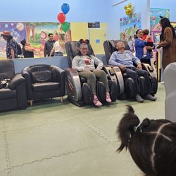 The massage chairs are a hit! The massage chairs are a hit!