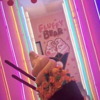 Fluffy Bear - Taro swirl - Ice Cream & Frozen Yogurt Near Me - Laguna Hills, California