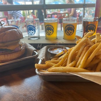 Denver Beer Co - Double cheeseburger and duck fat fries - Breweries Near Me - Denver, Colorado Denver Beer Co - Double cheeseburger and duck fat fries - Breweries Near Me - Denver, Colorado