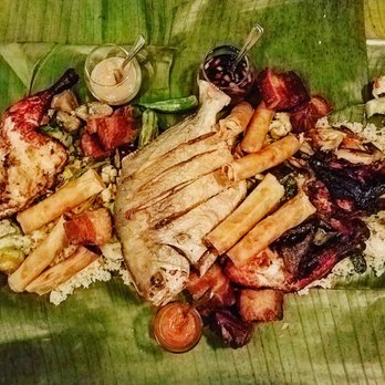 Perla - The table is loaded! Lumpia, chicken, fish, porkbelly, veggies in coconut sauce, garlic rice ... heavenly! - Filipino Near Me - Philadelphia, Pennsylvania Perla - The table is loaded! Lumpia, chicken, fish, porkbelly, veggies in coconut sauce, garlic rice ... heavenly! - Filipino Near Me - Philadelphia, Pennsylvania