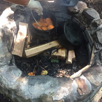 Brookside Nature Ctr - Cooking on the outdoor fire pit - Parks Near Me - Silver Spring, Maryland
