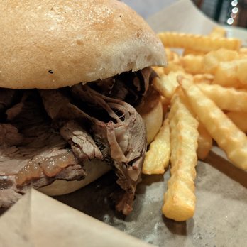 Phil's Roadhouse & Grill - Prime rib sandwich with french fries - Barbeque Near Me - Montgomery, Texas Phil's Roadhouse & Grill - Prime rib sandwich with french fries - Barbeque Near Me - Montgomery, Texas