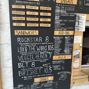 Rockstar Bagels - Menu - Bagels Near Me - Austin, Texas
