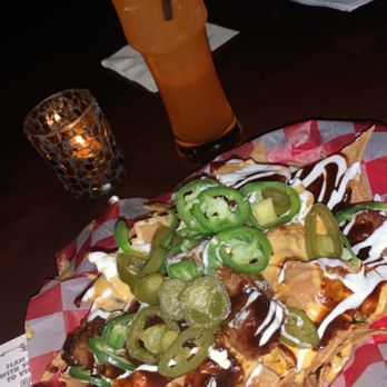 Three Dots and A Dash - Brisket nachos & Tale of the high seas drink - Asian Fusion Near Me - Chicago, Illinois