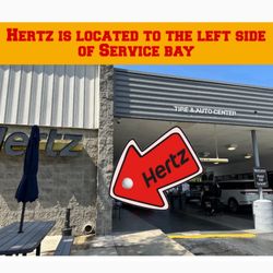Hertz - Hertz car rental office is located at the left side of the service bay