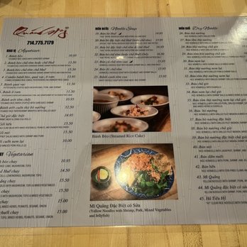 Quan Hy Restaurant - Menu - Vietnamese Near Me - Westminster, California Quan Hy Restaurant - Menu - Vietnamese Near Me - Westminster, California