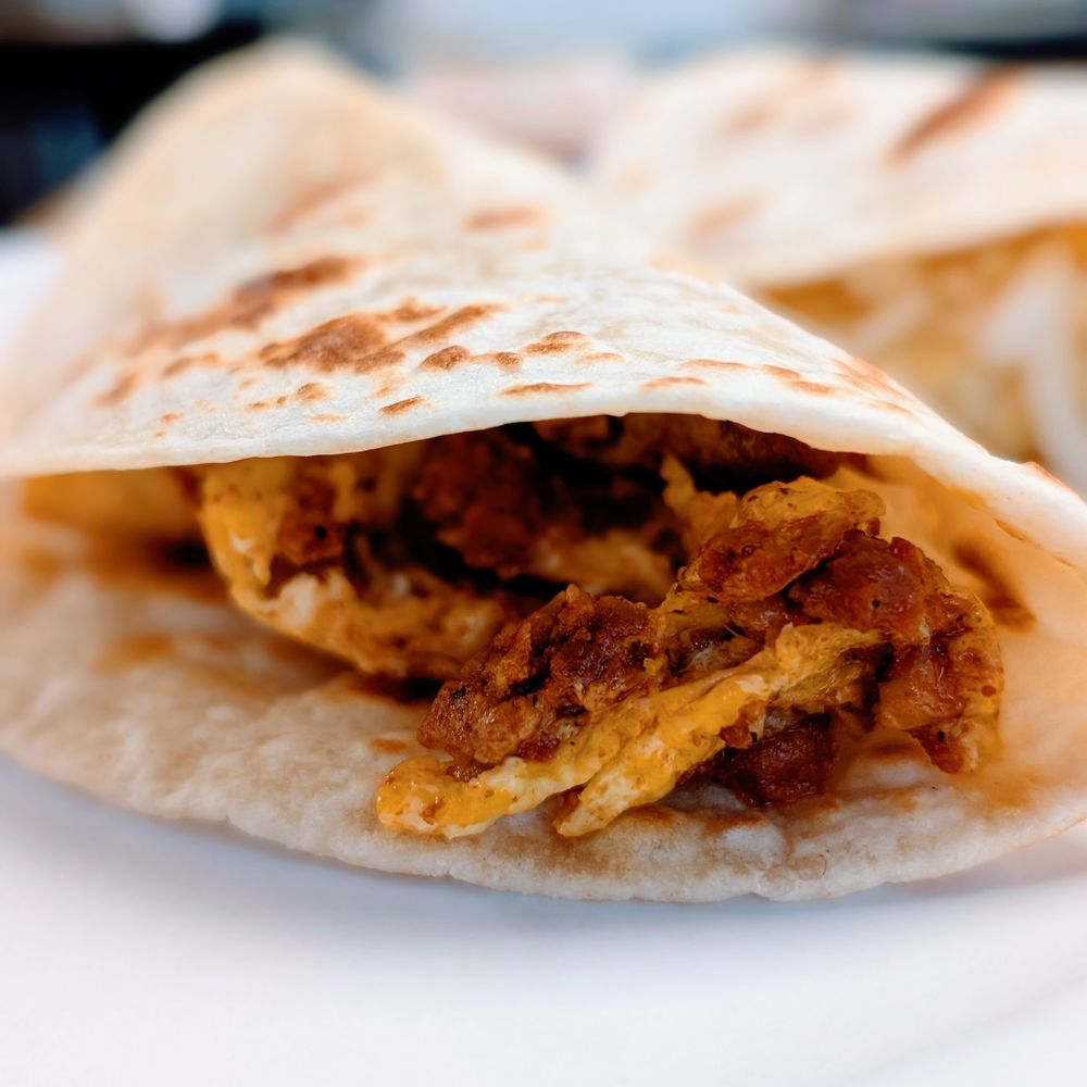 Don Pepe - Breakfast Taco - Chorizo + Egg ($3.95) - Mexican Near Me - Houston, Texas