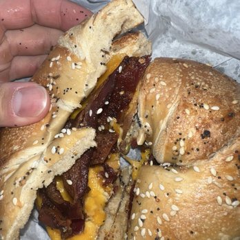Inglorious Bagels - Egg, cheese, bacon everything bagel - Bagels Near Me - Carlsbad, California Inglorious Bagels - Egg, cheese, bacon everything bagel - Bagels Near Me - Carlsbad, California