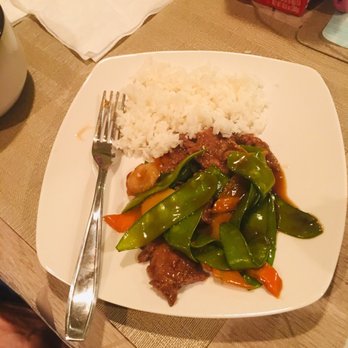 Hong Kong Stir Fry - Beef With Snow Peas And White Rice - Chinese Near Me - Fairview, New Jersey Hong Kong Stir Fry - Beef With Snow Peas And White Rice - Chinese Near Me - Fairview, New Jersey